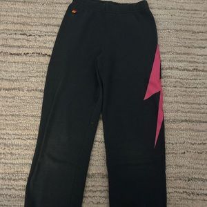 Super cute Navy and pink lighting bolt sweats. Great condition. Rarely worn